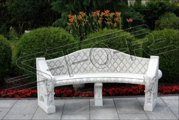 Antique Style Stone Armchair Bench Chair Garden Terrace Noble Decor Design Throne