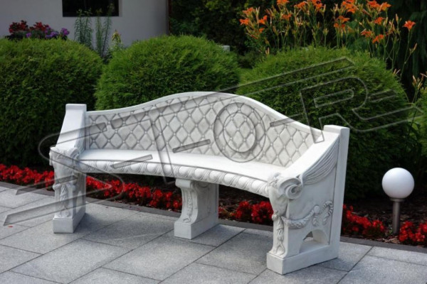 Antique Style Stone Armchair Bench Chair Garden Terrace Noble Decor Design Throne