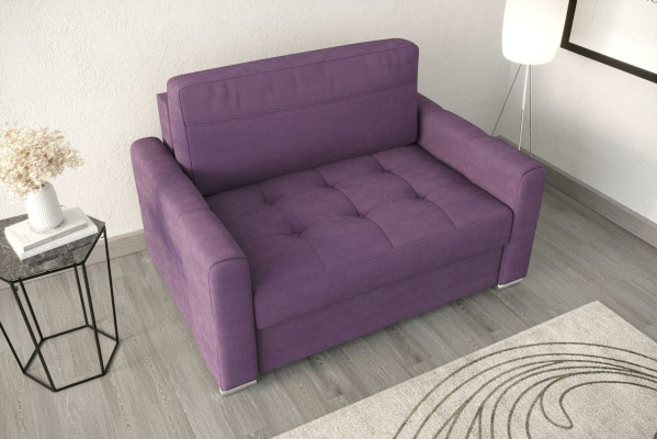 Armchair Relax Textile Lounge Club Upholstery Design Couch Sofa Seat Luxury Purple New