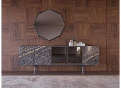 Sideboard with mirror luxury dining room complete set modern furniture