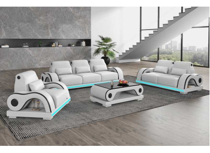 Couch set sofa suite luxury complete white leather sofa couch modern sofa