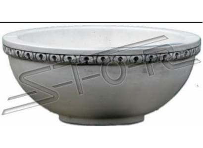 Flower basket, flowers, figures, vase, vessel, garden, terrace, decoration, statue
