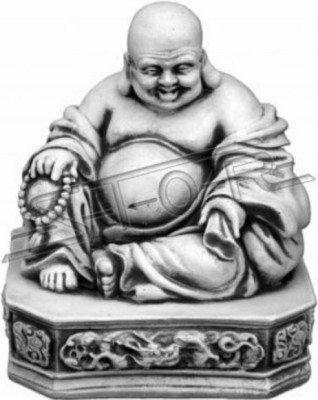 Buddha sculpture with a stone look. Large decorative sculpture for garden figure.