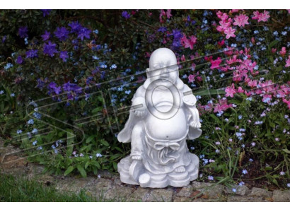 Buddha statue statues sculptures figure decoration garden silver terrace