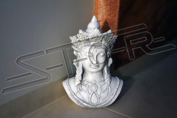 Buddha Statue Statues Sculptures Figure Decoration Silver Garden Terrace