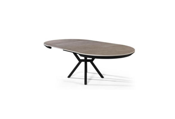 Round extendable dining table kitchen table wood gray tables