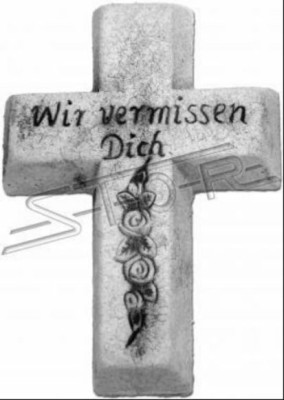 Decoration Cross Grave Decor Grave Ornament Stone Decoration Statue