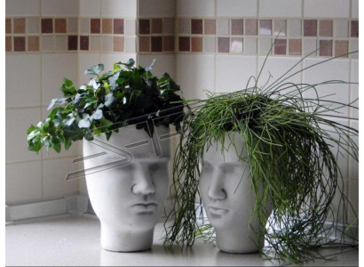 Design flower pot top plant container vessel figure decor pots face sculpture