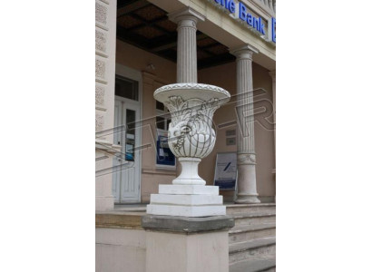Design flowerpot top planter pot vessel pots figure face sculpture