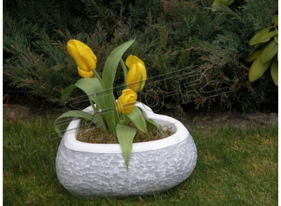Design flowerpot top plant container vessel pots figure heart sculpture