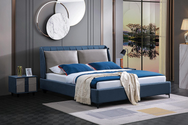 Double bed, bedroom, hotel, matrimonial, luxury bed, 2x bedside tables, 3-piece set, new beds.
