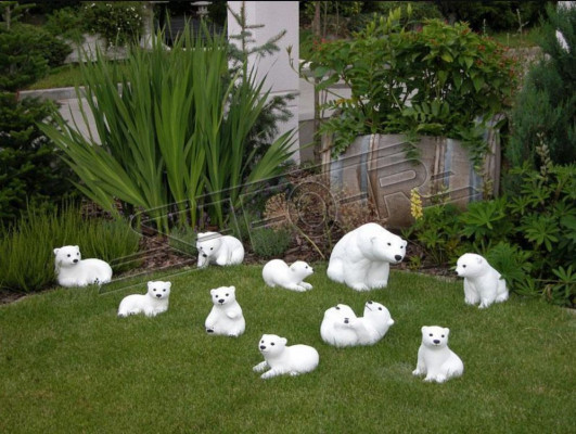 Polar Bear Figure 21cm Statue Bear Garden Decoration Figures Statues Decor