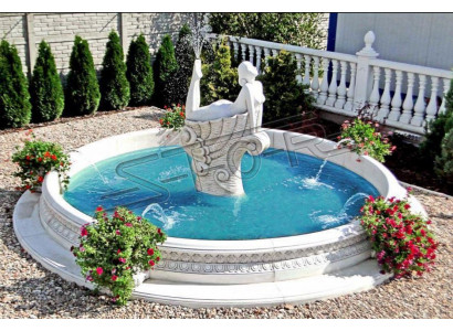 Garden Statue Fountain Garden Figure 192cm Tall Garden Sculpture Pond Figure