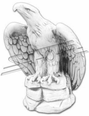 Garden decoration eagle terrace stone figurines figure statue sculpture