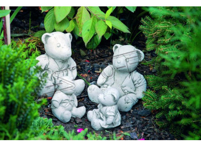 Garden decoration bear terrace stone sculpture statue decor