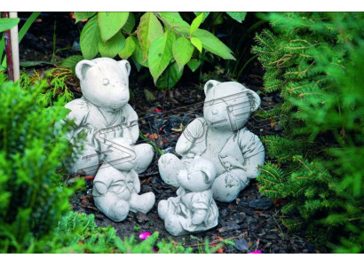 Garden decoration bear terrace stone figures figurine decorative nature statue