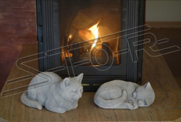 Garden Decoration Decorative Cat Terrace Stone Figures Figure Statue