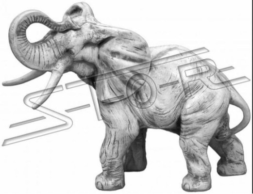 Garden decoration elephant terrace stone figurines statue decor