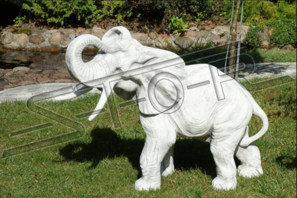 Garden decoration elephant terrace stone figurines statue decor
