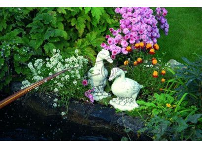 Garden Decoration Duck Terrace Stone Figures Figure Deco Statue Sculpture