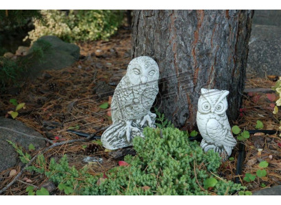 Garden Decoration Owl Terrace Stone Figures Nature Figurine Decorative Statue