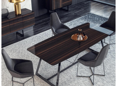 Luxury dining table with 4 chairs, complete dining room set, new furniture, modern design, 5-piece set.