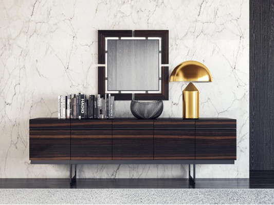 Luxury dining room sideboard with mirror complete modern design dresser