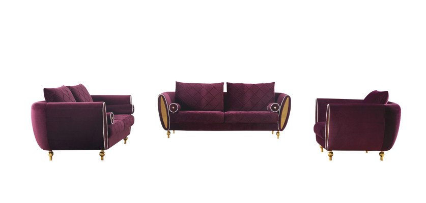 Designer sofa set 3+2+1 seater couch upholstery suite living room