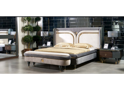 Bed 2x Nightstand 3-piece Set Beds Double Bed Bedroom Hotel Marriage Luxury New