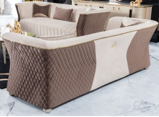 Upholstered Designer Furniture Three-Seater Sofa 3-Seater Sofas Luxury Textile Couches Big