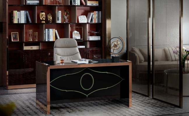 Office cabinet brown wood study brown modern design furniture luxury cabinet