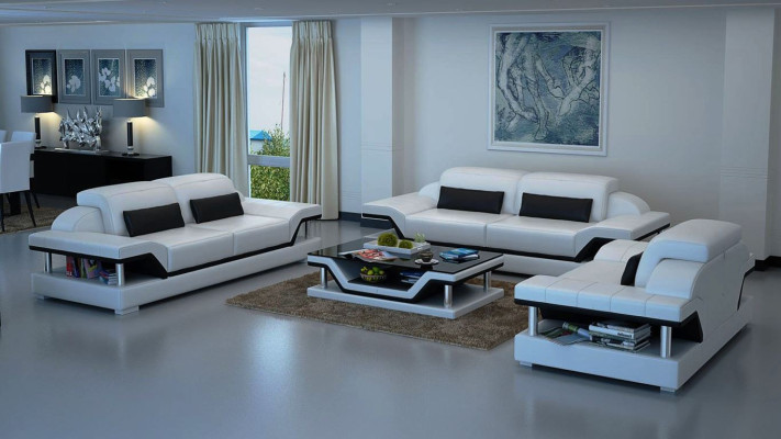 Complete Sofa Set Living Room Sofas 3+1+1 Seater Sofa Upholstery