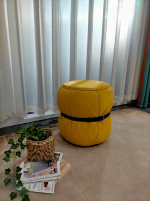 Design stool seat pouf living room designer round modern footstool