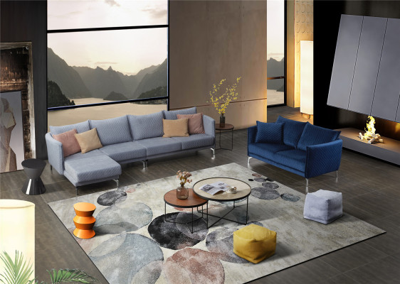 Modern sofa corner unit L-shaped upholstered seat corner couch suite textile