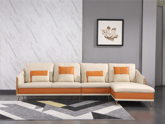 Corner sofa leather living landscape suite decor design modern sofa L-shape