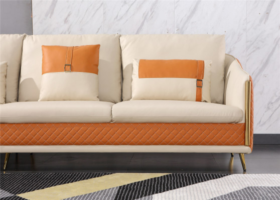 Corner sofa leather living landscape suite decor design modern sofa L-shape