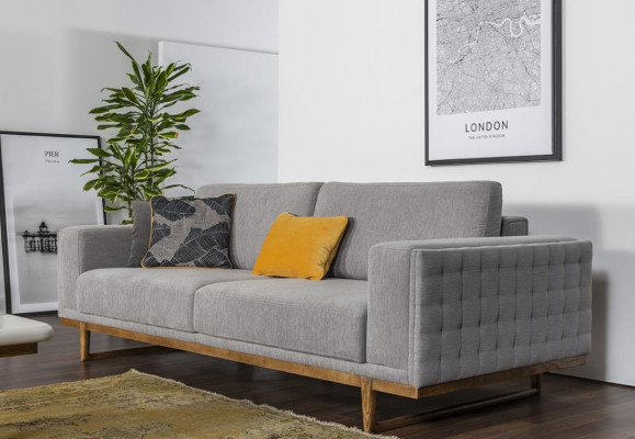 Sofa set 331 seater fabric sofa sofa sofas fabric armchair gray modern