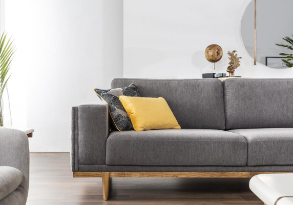 Sofa set 331 seater fabric sofa sofa sofas fabric armchair gray modern