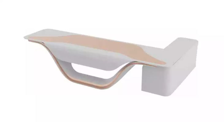 A luxurious set for a high-end office in a futuristic style.