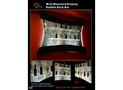 Regale Design Illuminated LED Water Wall Bar Shelf Column Water Columns