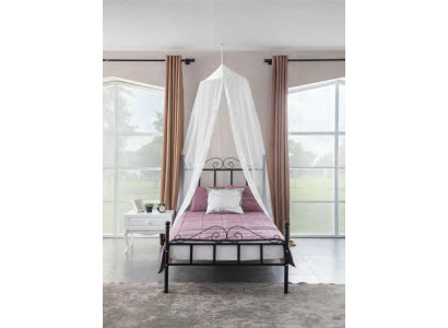 Canopy bed metal bed bedroom set nightstand white furniture bedroom 2-piece set