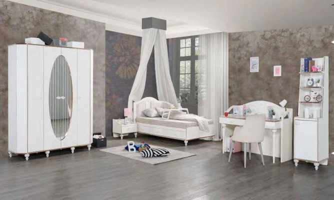 Bookcase Desk Teen Room Furniture Shelves in Children's Room 2-Piece Set