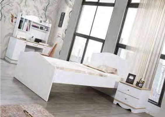 Modern desk with shelves, youth room, children's room, designer furniture, luxury