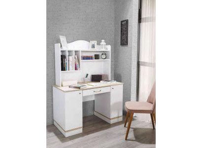 Modern desk with shelves, youth room, children's room, designer furniture, luxury