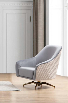 Designer armchair upholstery fabric modern living room luxury wood furniture swivel chair new