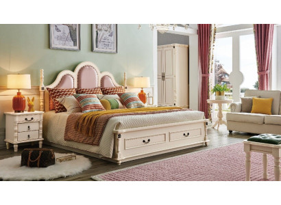 Bed Cushion Design Luxury Double Hotel Beds Bedroom 180x200 cm Wood New