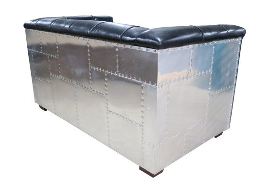 Genuine leather sofa, two-seater aircraft seat, aviator armchair, new leather armchair