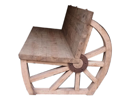 Garden bench wood park bench solid bench garden garden furniture 3-seater wheel furniture