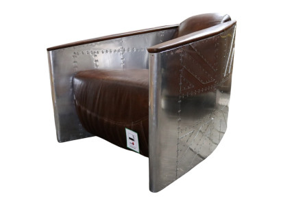 Aviator Club Chair Leather Armchair Vintage Chair Furniture Airplane New
