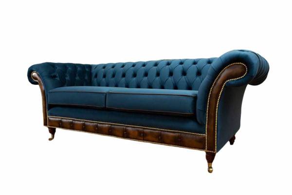 Design three-seater couch upholstered sofa Chesterfield room furniture seat